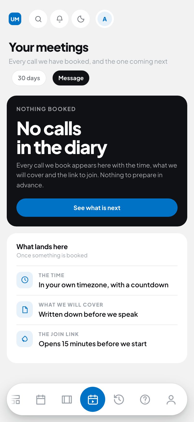 Meetings on a phone